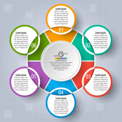 Abstract 3D Paper Infographics. Business template .Vector illustration