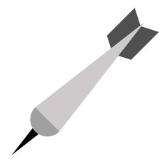 Dart flat illustration on white