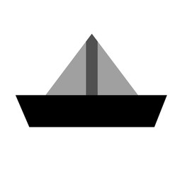 Boat flat illustration on white