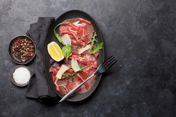 Marbled beef carpaccio