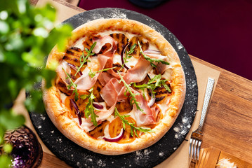 pizza in the italian restaurant