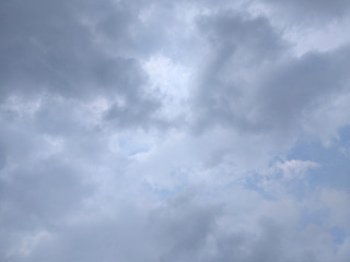 White soft cloud texture on blue sky background