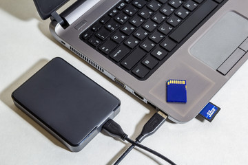 Memory card, laptop and hard disk
