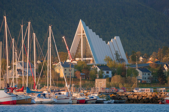 famous artic sae chapel in Tromsoe, northern Norway, Scandinavia, Europe