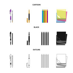 Vector design of office and supply icon. Set of office and school vector icon for stock.