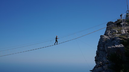 cable car in the mountains