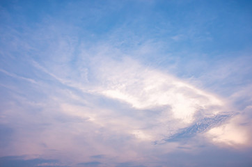 The beauty of the sky with clouds and the sun.