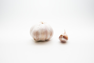 Garlic isolated on white background