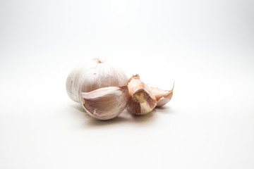 Garlic isolated on white background