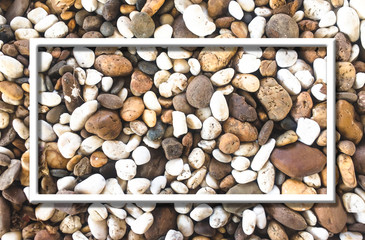 A stone with a frame creating a space with space to write your message