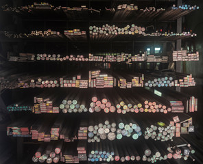 metal pipes and background photo closeup objects