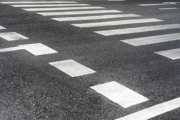 pedestrian pathway on a street crossing