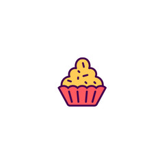 Cupcake icon design. Gastronomy icon vector design