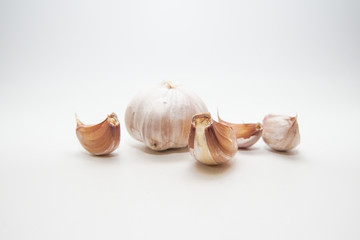 Garlic isolated on white background