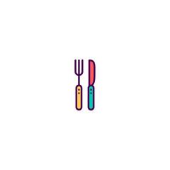 Cutlery icon design. Gastronomy icon vector design