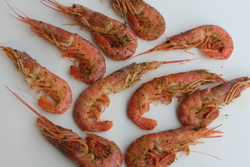 Argentinische Garnelen mariniert.