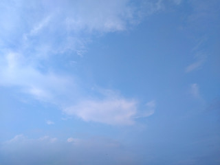 White soft cloud texture on blue sky background