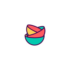 Dishes icon design. Gastronomy icon vector design