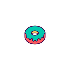 Doughnut icon design. Gastronomy icon vector design