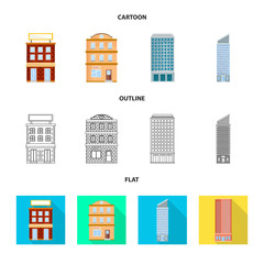 Isolated object of municipal and center symbol. Collection of municipal and estate   stock symbol for web.