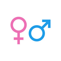 Gender icon vector. Male and female symbol
