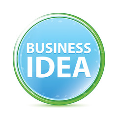 Business Idea natural aqua cyan blue round button
