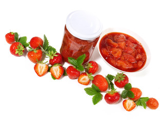 Erdbeeren Kompott - Panorama