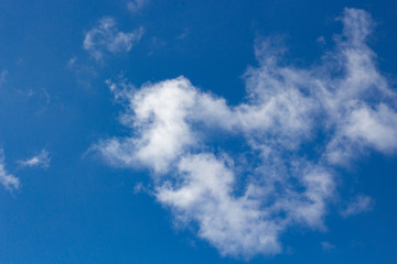 white beautiful clouds against the blue sky