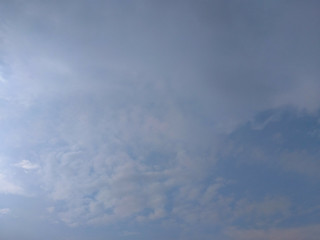 White soft cloud texture on blue sky background