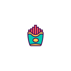Fries icon design. Gastronomy icon vector design