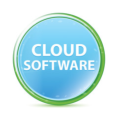 Cloud Software natural aqua cyan blue round button