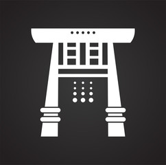 Chinese new year related icon on background for graphic and web design. Simple vector sign. Internet concept symbol for website button or mobile app.