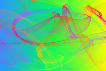 Beuatiful abstract background with smooth spectrum color gradient and white plame wave curve