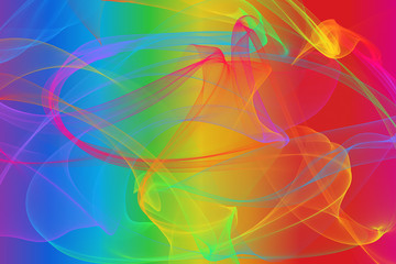 Beuatiful abstract background with smooth spectrum color gradient and white plame wave curve