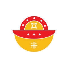 Chinese new year related icon on background for graphic and web design. Simple vector sign. Internet concept symbol for website button or mobile app.