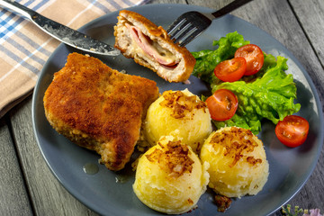 Cutlet cordon bleu.