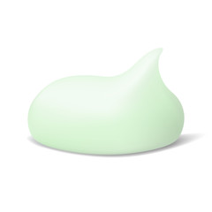 Creamy foam icon. Light green color.