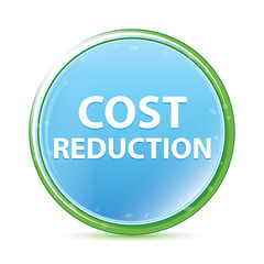 Cost Reduction natural aqua cyan blue round button
