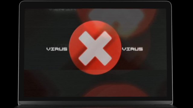 A computer glitch. Virus infection. Computer infected 53.