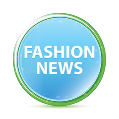 Fashion News natural aqua cyan blue round button