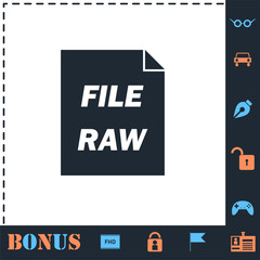 Raw icon flat