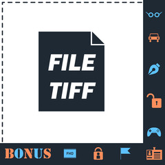 TIFF file icon flat