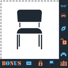 Chair icon flat