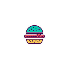 Hamburger icon design. Gastronomy icon vector design