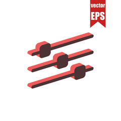 Sliders panel isometric icon.Vector illustration.	