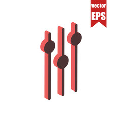Sliders panel isometric icon.Vector illustration.	