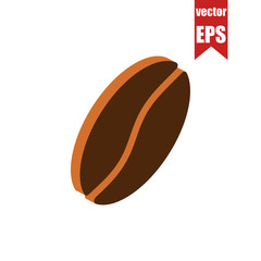Coffee bean isometric icon.Vector illustration.	