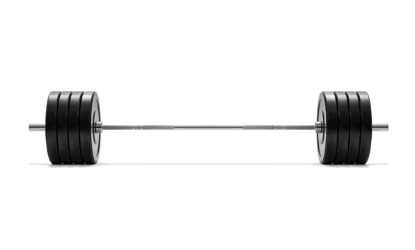 Barbell On White Background, Including Clipping Path