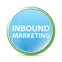 Inbound Marketing natural aqua cyan blue round button