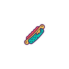 Hot dog icon design. Gastronomy icon vector design